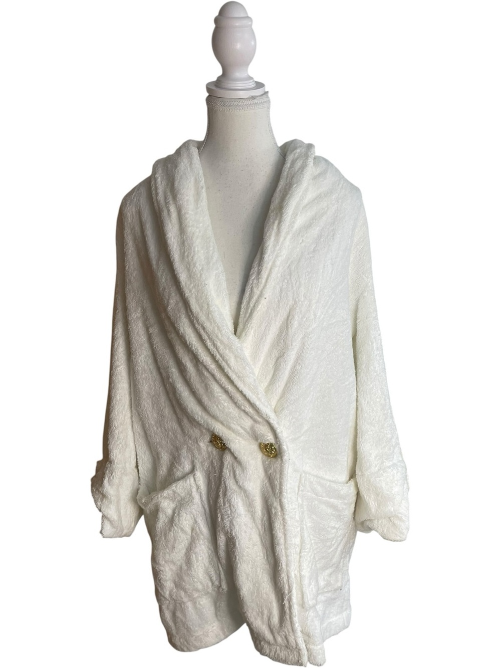 Veronica Beard x Kassatex Walter Terry Cloth Robe Blazer White